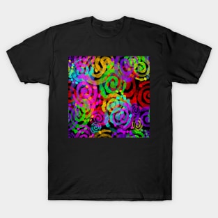 Watercolor splatter effect, neon colors T-Shirt